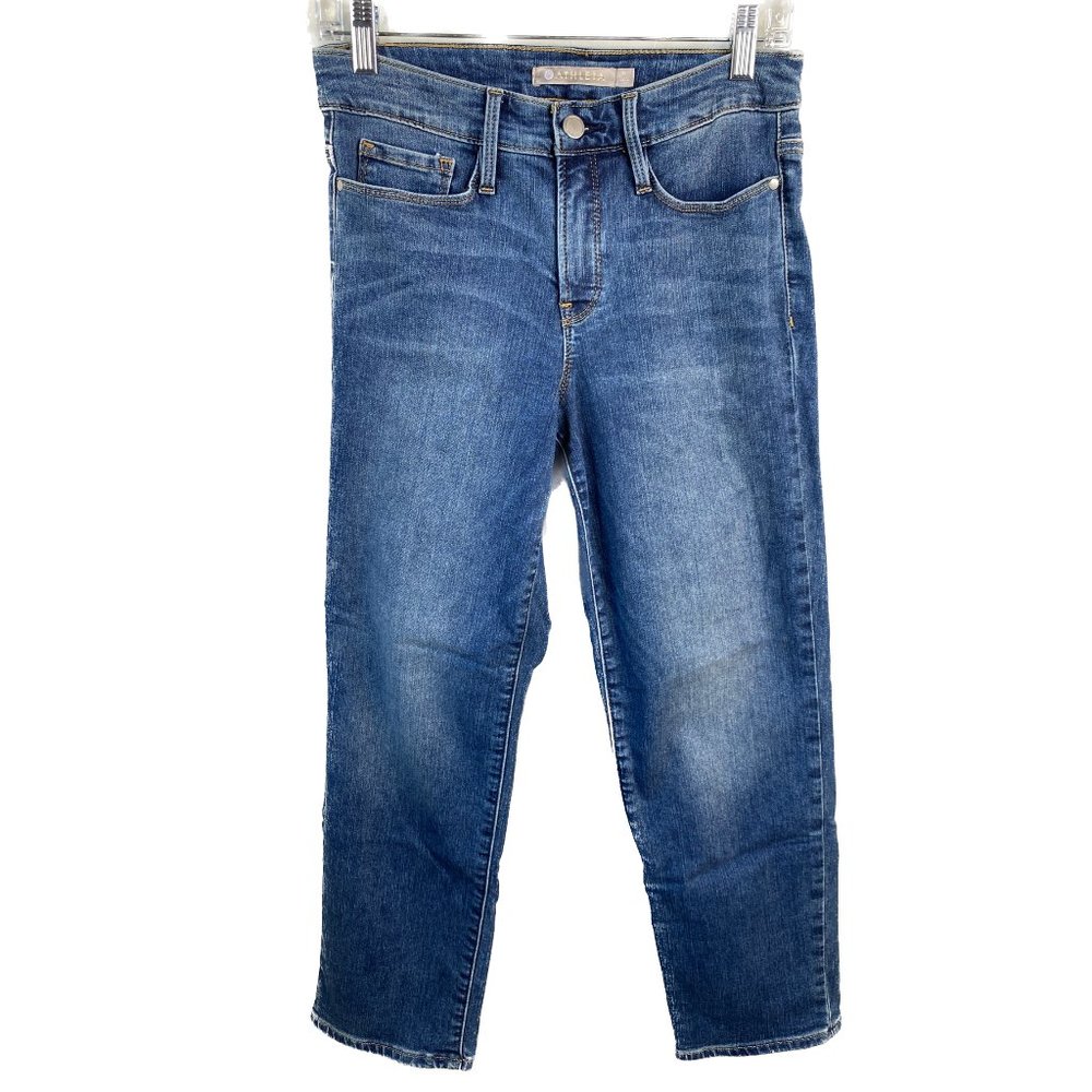 Athleta Sculptek Womens Slim Straight Lapis Blue Wash Jeans Size 6